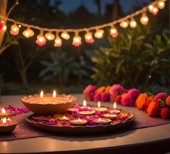 table-with-candles-flowers-it